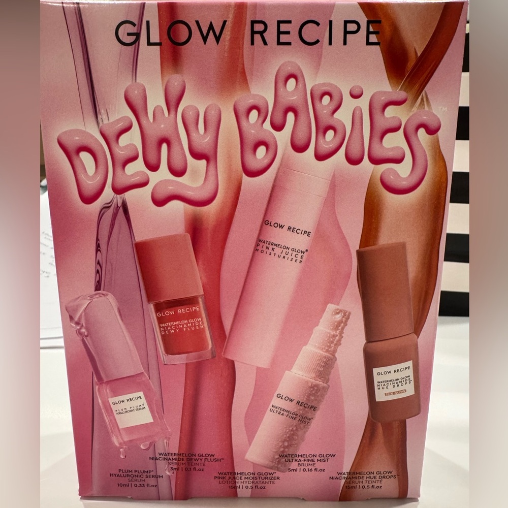 Glow Recipe Dewy Babies Starter Set of 5 Essentials For Glow Up Routine NIB